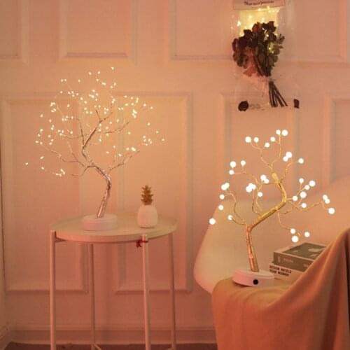 LED Fairy Night Light Christmas Tree Ornament Table Lamp Battery USB Operated Christmas Decoration for Home Navidad Xmas Gift