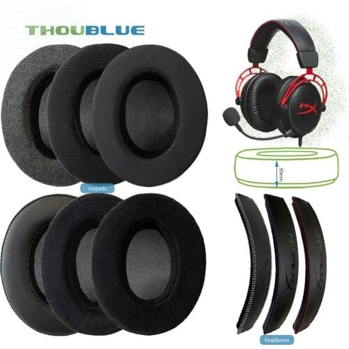 THOUBLUE Replacement Ear Pad For HyperX Cloud Core,Silver,Cloud II,Cloud Alpha,Alpha PRO,Alpha S Earphone Memory Foam Cover
