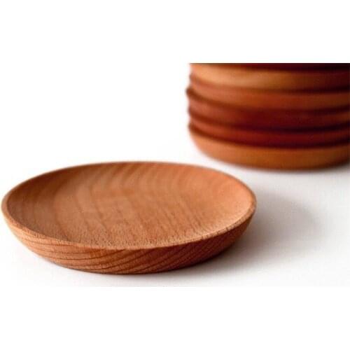 Pack of 6pcs Japanese style wood plate kitchen tool wood dishes dinnerware table tools wedding tray Fruit tray