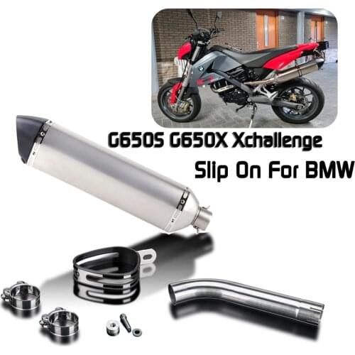 Slip On For BMW G650S G650X G650 Xchallenge 2007 to 2011 Motorcycle Exhaust Muffler Escape Pipe Middle DB-Killer