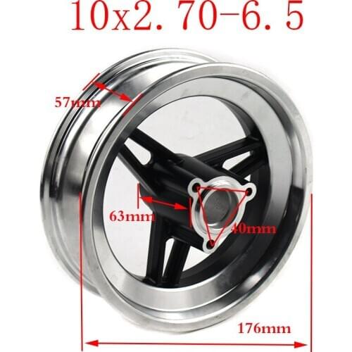 High quality 10 x 2.70-6.5 Wheel Hub for Balancing 2-wheel Scooter Electric Scooter 10 Inch Unicycle Hoverboard10*2.70-6.5