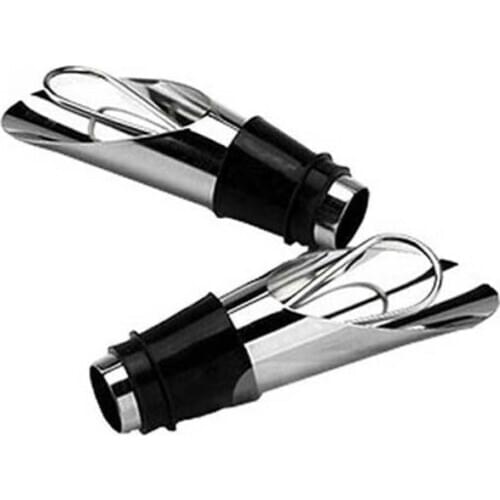 2pcs/Set Stainless Steel Liquor Aerating Decanter Spout Flow Wine Bottle Bar Tools with Stopper Set for Bar Tool Accessories