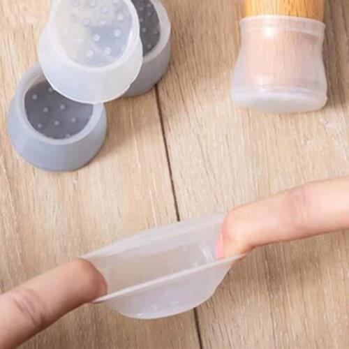 20pcs Silicone Furniture Leg Protection Cover Table Chair Foot Cover Pad Floor Protector Anti Slip Waterproof Household