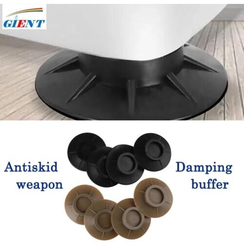 Anti Vibration Rubber Feet Pads Floor Mat Elasticity Black Protectors Furniture Washing Machine Non Slip Shock Proof Mat