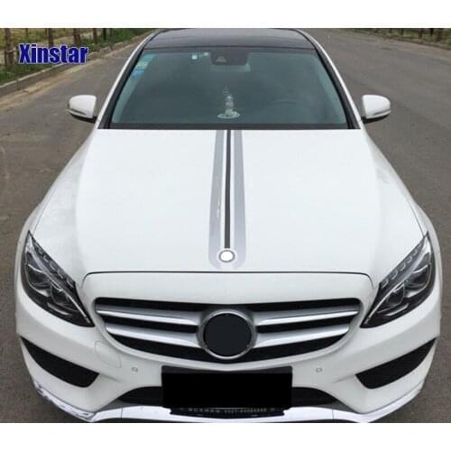 Car head and car rear sticker For Mercedes benz AMG GLE GLK GLS GLC E C Glass