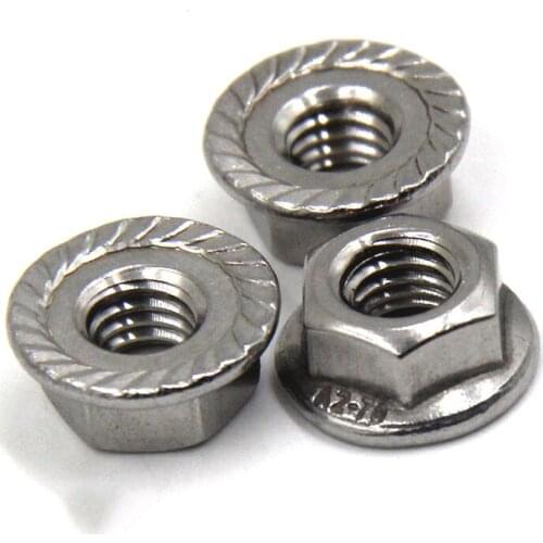 Free Shipping!!10#-32 DIN6923 Stainless Steel A2 Flange Hex Nuts , 10pcs