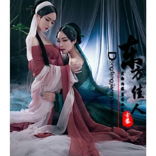 Legend of Green Snake and White Snake Fairy Sisters Bestie Costume Sets Photo House Costume for Women
