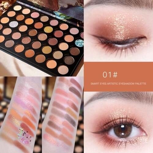 Novo Antique Oil Painting 40-color Eyeshadow Palette Matte Pearl Glitter Glitter Sequins Earth Color Makeup Eyeshadow Palette