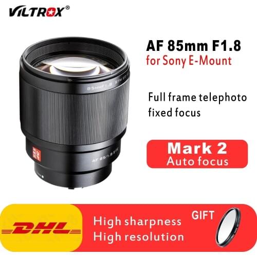 VILTROX 85mm F1.8 Mark II Auto Focus Fixed focus lens F1.8 Full frame Lens for Camera Sony E mount A9 a7III a7RIII a7SII A6600