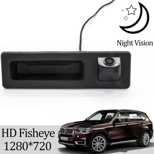 Owtosin HD 720P Rear View Trunk Handle Camera For BMW X5 F15 2013 2014 2015 2016 2017 2018 Car Reversing Monitor Accessories