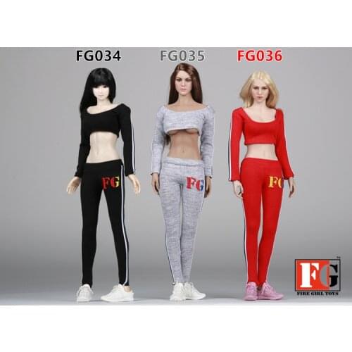 Fire Girl Toys FG034 GF035 FG036 1/6 Female Sport Suit Costume YOGA Clothes for 12inch Collectible Action Figures DIY