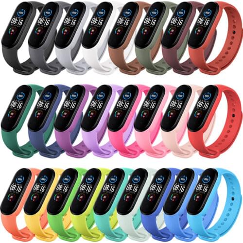 Strap For Xiaomi Mi Band 5 4 3 Silicone Wristband belt Bracelet Replacement Wrist Color TPU For Xiaomi Band 6 MiBand 4 3 5 Strap