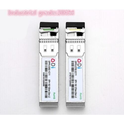 SFP 10G LC 20KM 1270nm/1330nm Industrial grade Single Fiber SFP Optical Module SFP Transceiver Industrial grade -40-85 Celsius
