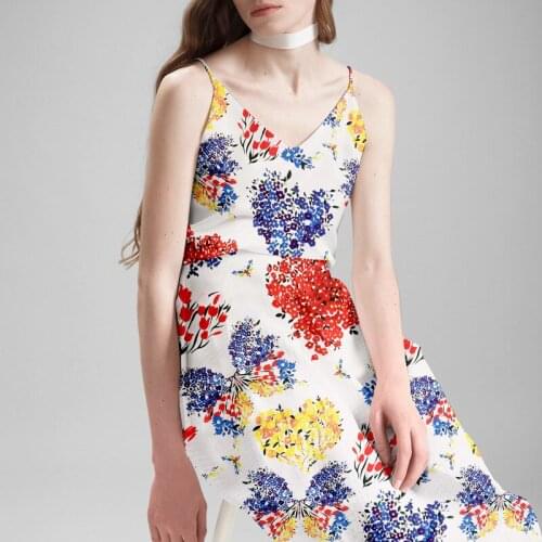 Summer prelude silk double crepe digital inkjet silk fabric big clothing fabrics shirt skirt diy fabric