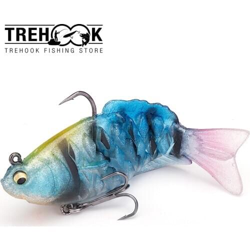 TREHOOK 9.5cm 20g Lifelike Jig Head Fishing Lure Pike Wobblers Sinking Soft Lures Artificial Bait for Fishing Crankbait Swimbait