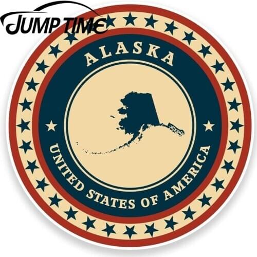 Jump Time for Alaska USA Vinyl Sticker iPad Laptop Car Travel Luggage Tag Decal Car Assessoires Decals Vinyl Car Wrap DIY