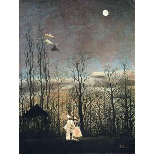 High quality Oil painting Canvas Reproductions Carnival Evening (1885-1886) by Henri Rousseau painting hand painted