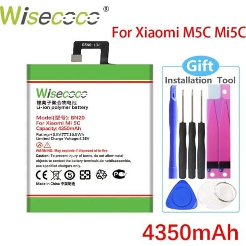 WISECOCO 4350mAh BN20 Battery For Xiaomi MI 5C Mobile Phone In Stock High Quality Battery+Tracking Number