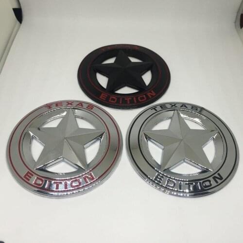 1X 3D Metal Personalized Sticker Head Tail Texas Edition Chrome Emblem Badges car stickers Car Styling