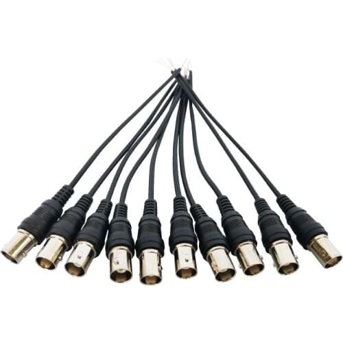 10PCS BNC Connector Female Cable Pigtail Wire Adapter Line For CCTV Camera Home Security BNC Monitor