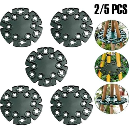 2/5 Pcs Garden Climbing Plant Support Peas Beans Fixed Frame Bamboo Wig-Wam Holder Cane Stakes for Support Climbing Plants