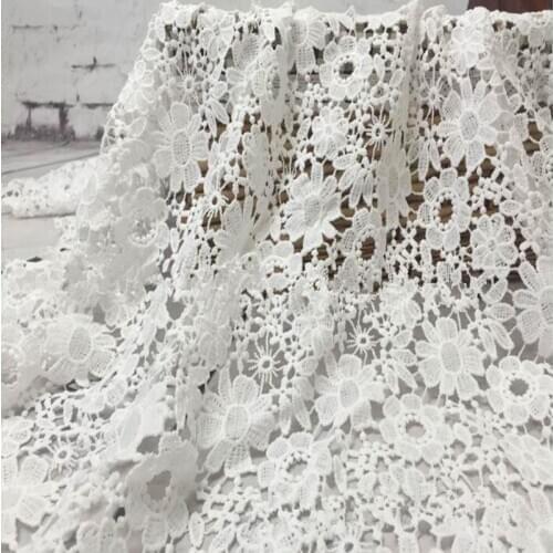 2Yards High-end Lace Fabrics White Cord Lace Fabrics High Quality Lace Milk Silk Material