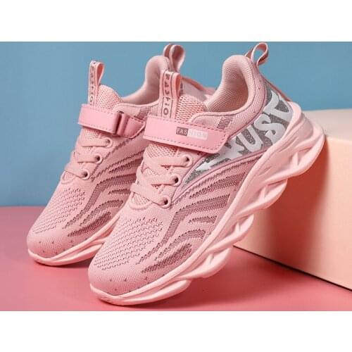 2021 Kids Sneakers New Lightweight Casual Shoes For Girls Toddler Casual Shoes Mesh Cushion Breathable Running Outdoor Shoes