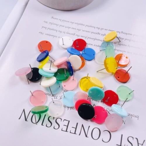 5 pairs 20mm Acrylic Earpin charms, circulaPendant Earring Pendant DIY, Earring Accessories, Handmade DIY Materials
