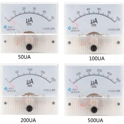 85C1-UA Ammeter Mechanical Pointer Type Analog Current Panel Meter Current Meter