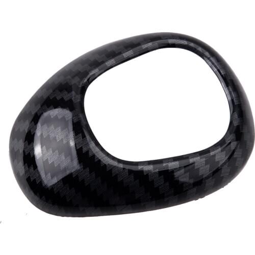 ABS Car Gear Shift Knob Shifter Head Cover Trim Frame Fit For Chevrolet Equinox 2017 2018 2019 Carbon Fibe Style