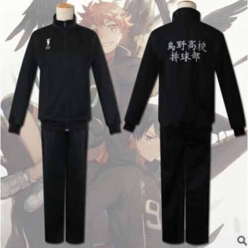 Anime haikyuu!! cosplay Hinata Shoyo Halloween cartoon Unisex Sportswear uniform cosplay costume top+pants male female
