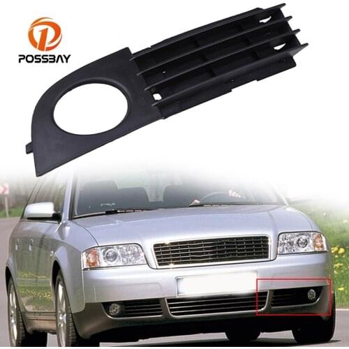 POSSBAY Car Styling ABS Front Fog Lamp Cover Head Fog Light Case Fit for Audi A6 C5 Sedan & Avant 2002/2003/2004/2005 Facelift
