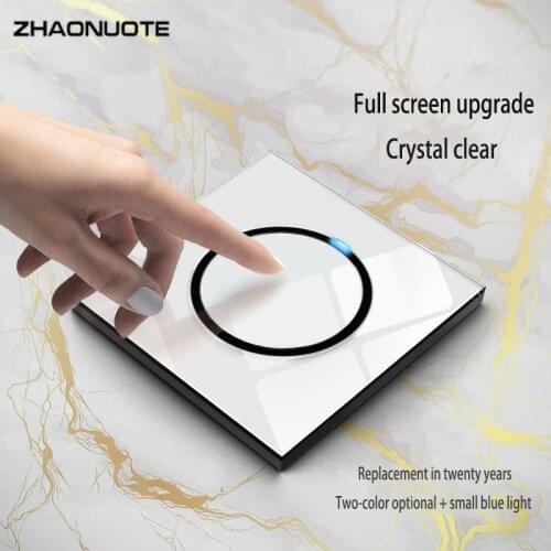 1-4 Gang 2 Way Wall Concealed Push Button Switch PMMA Acrylic Panel 86 Type Household Wall Lamp Switch