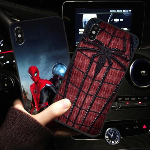 Disney Marvel 11Model Iron/Spider Man Phone Case for iPhone 6/7/ 8/Plus/X / XS / XR / XSMax /SE Cartoon Soft Back Cover