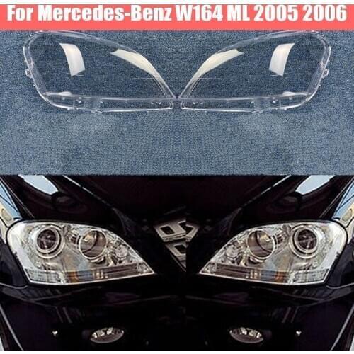 Car Headlight Cover for Mercedes-Benz W164 ML 2005 2006 Headlamp Lens Replacement Auto Shell