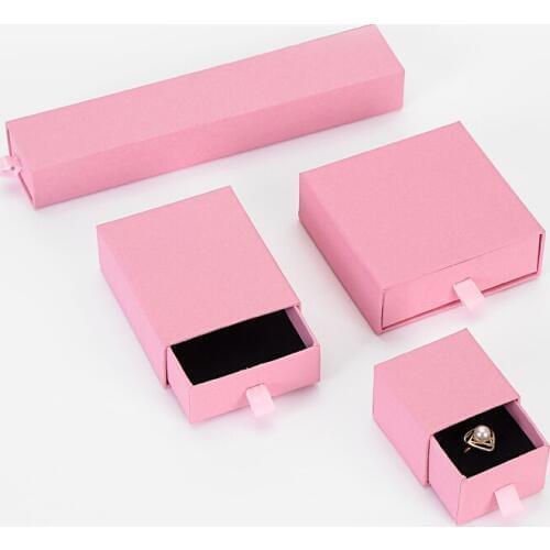 Square jewelry organizer box Engagement Ring For Earrings Necklace Drawer Boxes Packaging Necklace Pendant Jewellery Organizer