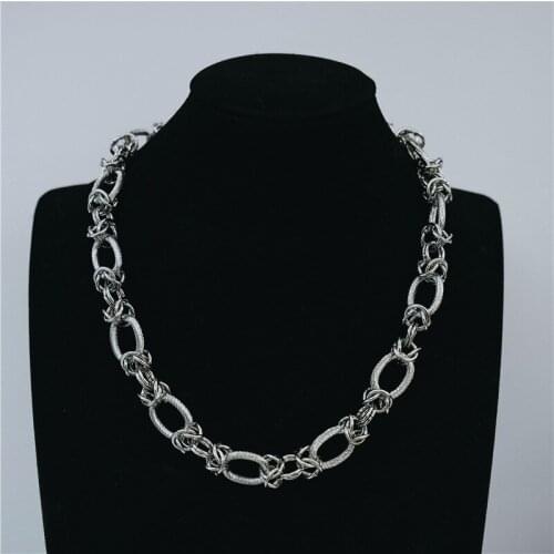 Fashion knotted thorns chain necklace men and women hip hop wild girl couple clavicle chain hot sale
