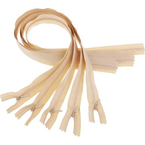 Blesiya 5Pcs Invisible Concealed Nylon Zips Hidden Zippers Open End