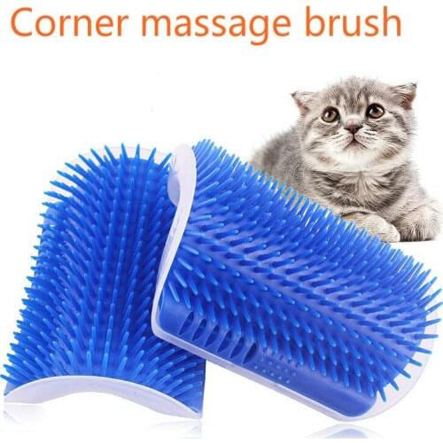 Cat Self Groomer Brush Pet Grooming Supplies Hair Removal Comb for Cat Dog Hair Shedding Trimming Cat Massage Device with catnip