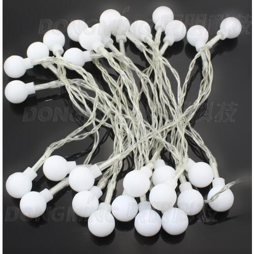 3M 30LED 15pcs fairy Cherry battery led ball string light US/EU plug DC 110V/220V RGB Twinkle Color for Wedding/Party/Garden