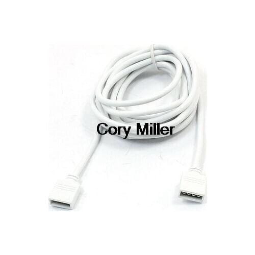 LED Strip RGB 4 Pins Female to Female Connector Cable Wire White 2M