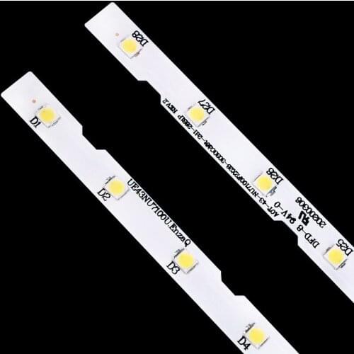 1set=2pcs LED backlight strip for Samsung UE43NU7100U AOT43_NU7100F UE43NU7120U UE43NU7170U BN96-45954A UE43NU7100 28 Lamp beads
