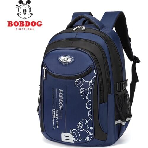 BOBDOG Large Capacity Backpack For Teenager Boy School Bags Zippers Waterproof Men Bags