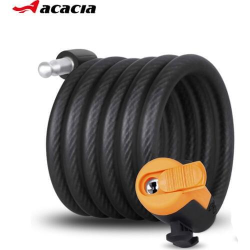 Bicycle Cable Lock Road Bike Lock Anti-theft Cable Lock with 2 Keys Security Lock Steel For Mountain MTB Bike Motorcycle 1.8m