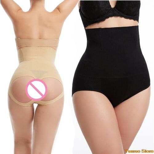 2021WomenS Underwear Body Pants Large Size Shapewear Ladies Slim Leggings Exposed Butt High WaistAbdominal ButtocksSculptingHip