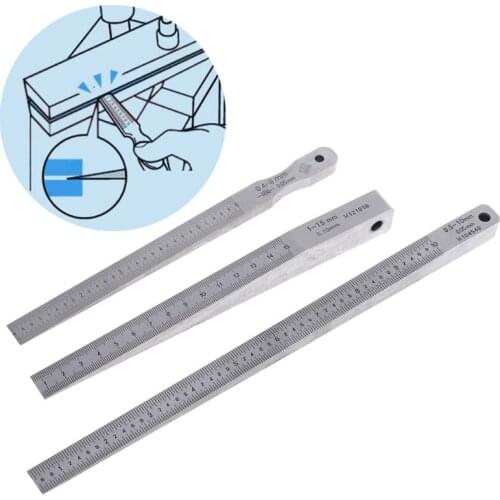 1-15mm 0.5-10mm 0.4-6mm Wedge Feeler Gauge Crack Flatness Layout Insert Wedge Gauge Welding Taper Measure Tool Caliper