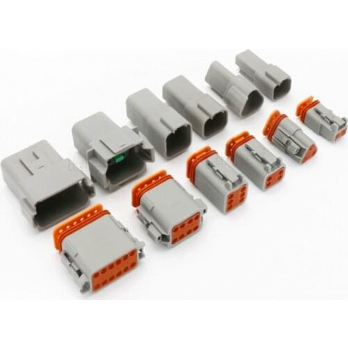 1 Set DT06-2S/DT04-2P/3P/4P /6P /8P /12 P Male Female Auto Waterproof Connector Automotive Sealed Plug With Pins