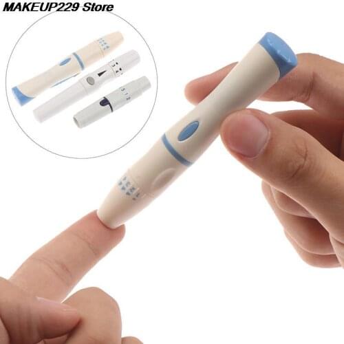 1PC Lancet Pen Lancing Device For Diabetics Blood Collect 5 Adjustable Depth Blood Sampling Glucose Test Pen