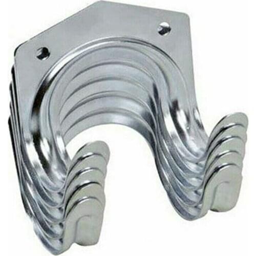 10 Pcs Metal Tools Storage Wall Hooks Double Racks Garden Kitchen Bathroom Safe Corrosion-resistant Accessories