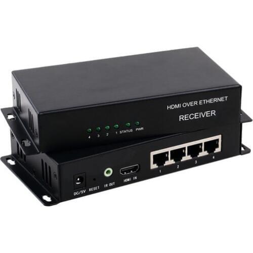 1080P HDMI Video 1x4 HDMI over CAT5 / 6 Extender Splitter up to 120 Meter
